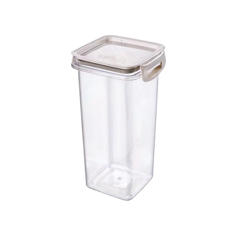 Pote Recipiente Traba Mas Cuadrado Cristal 1,24 L