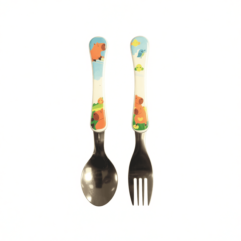 Pack 2 Cubiertos Cuchara Y Tenedor Acero Inoxidable Simonaggio