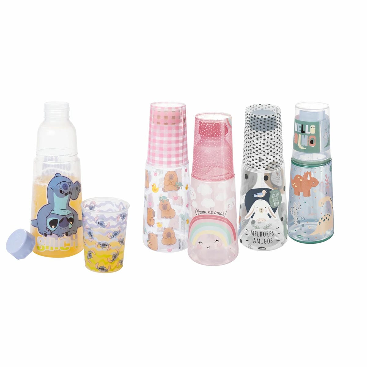 Botella Con Vaso De 960 Ml Libre Bpa Varios Diseños