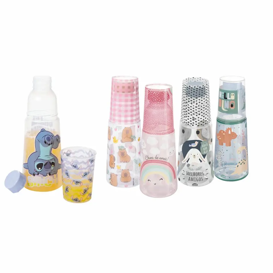 Botella Con Vaso De 960 Ml Libre Bpa Varios Diseños