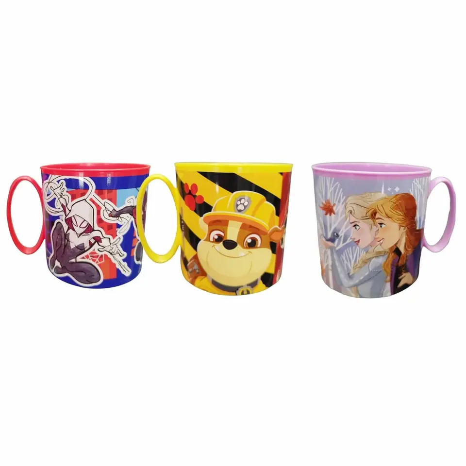 Taza Plástico 265 Ml Para Microondas Varios Personajes