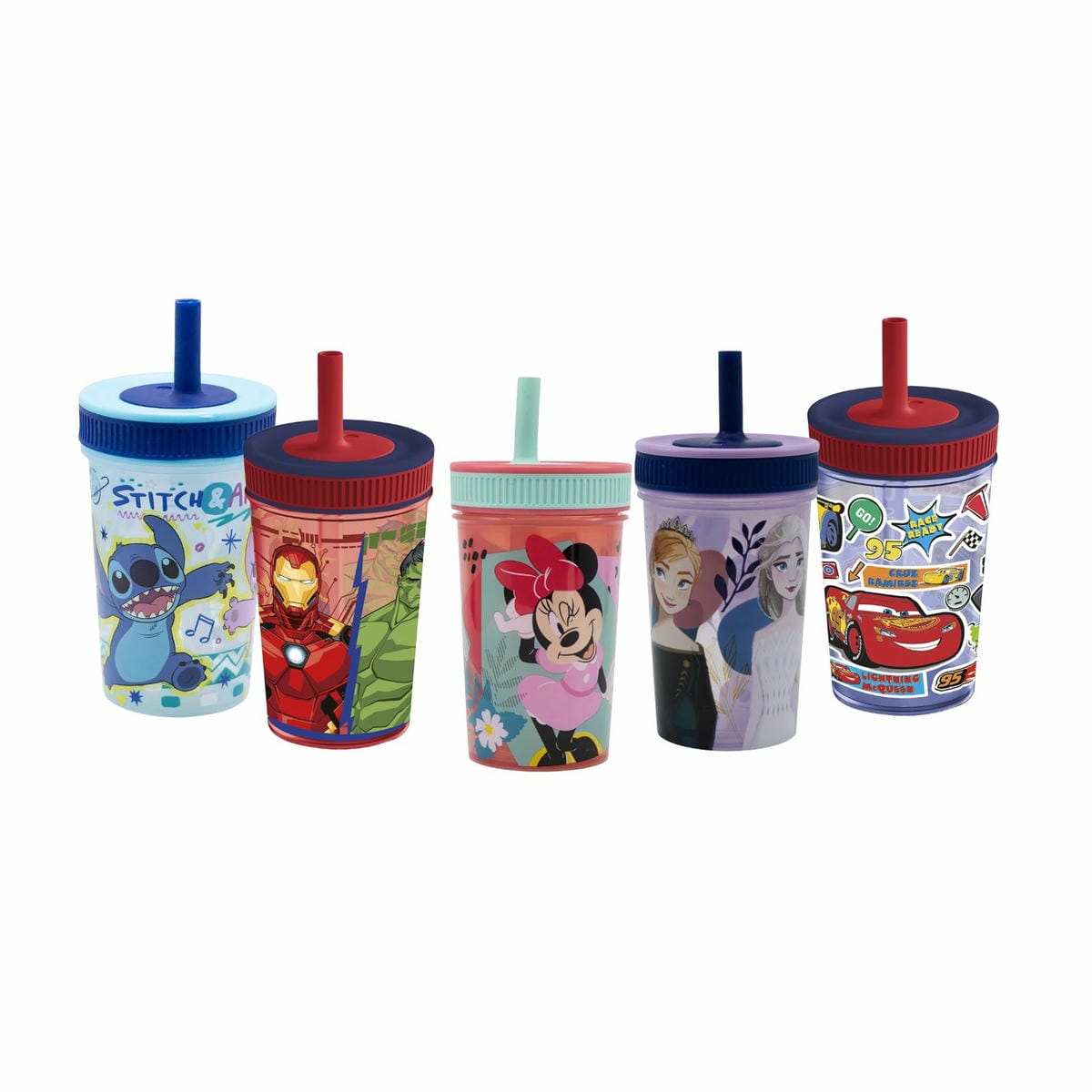 Vaso Con Pajita Leak Proof 420 Ml Varios Personajes