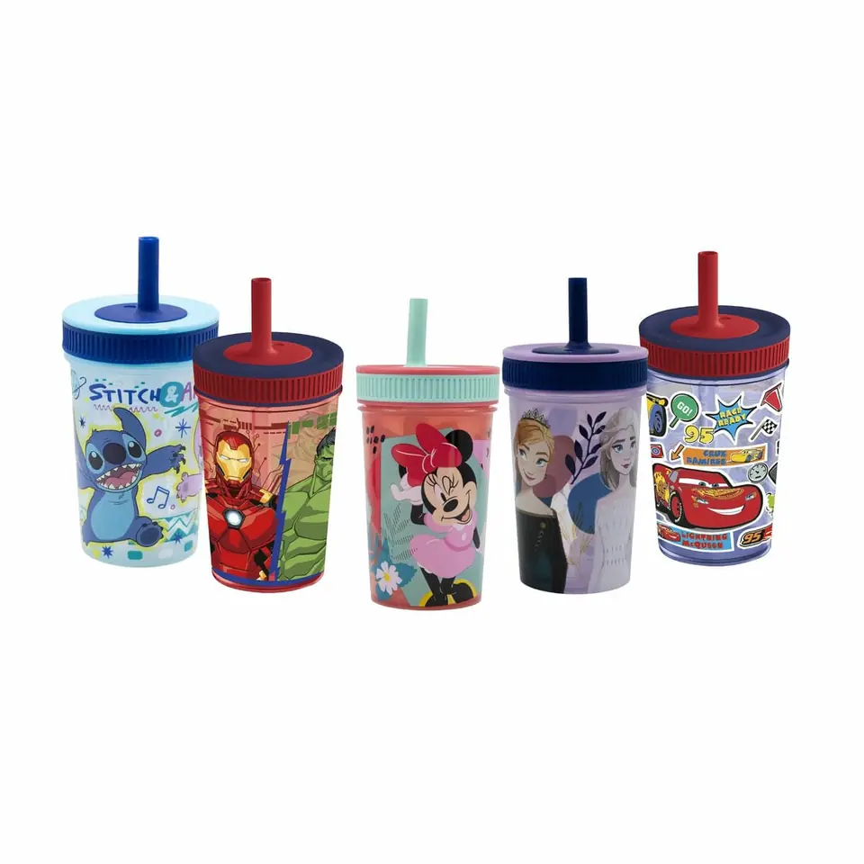 Vaso Con Pajita Leak Proof 420 Ml Varios Personajes