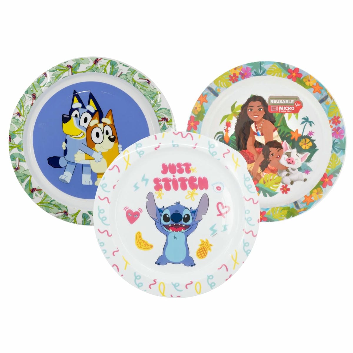Plato Llano Plástico Stor Micro 20 Cm Redondo Varios Personajes