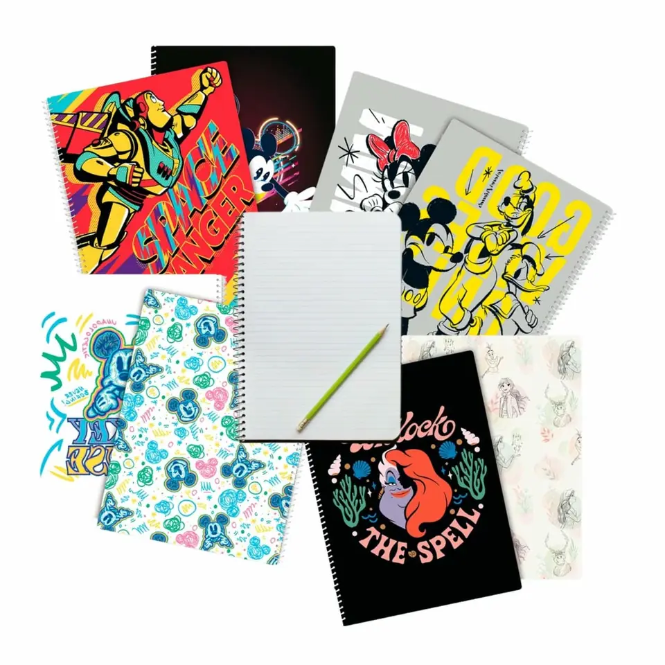 Cuadernola Campus 80 Hojas Rayada Flexible Disney Mickey Toy Story Frozen Minnie