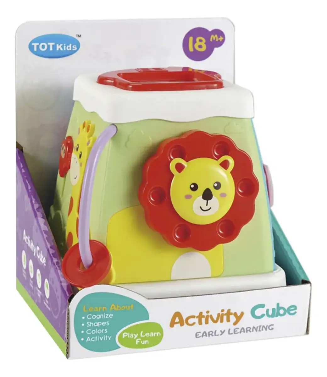 Juguete Libro 3d Interactivo Cubo Bebés Leon Animales