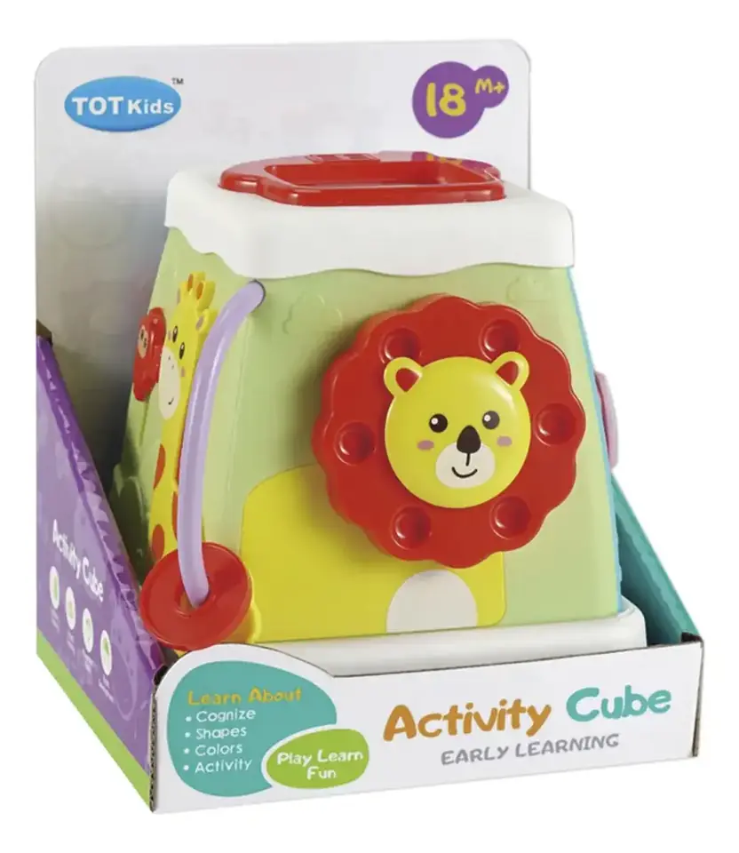 Juguete Libro 3d Interactivo Cubo Bebés Leon Animales