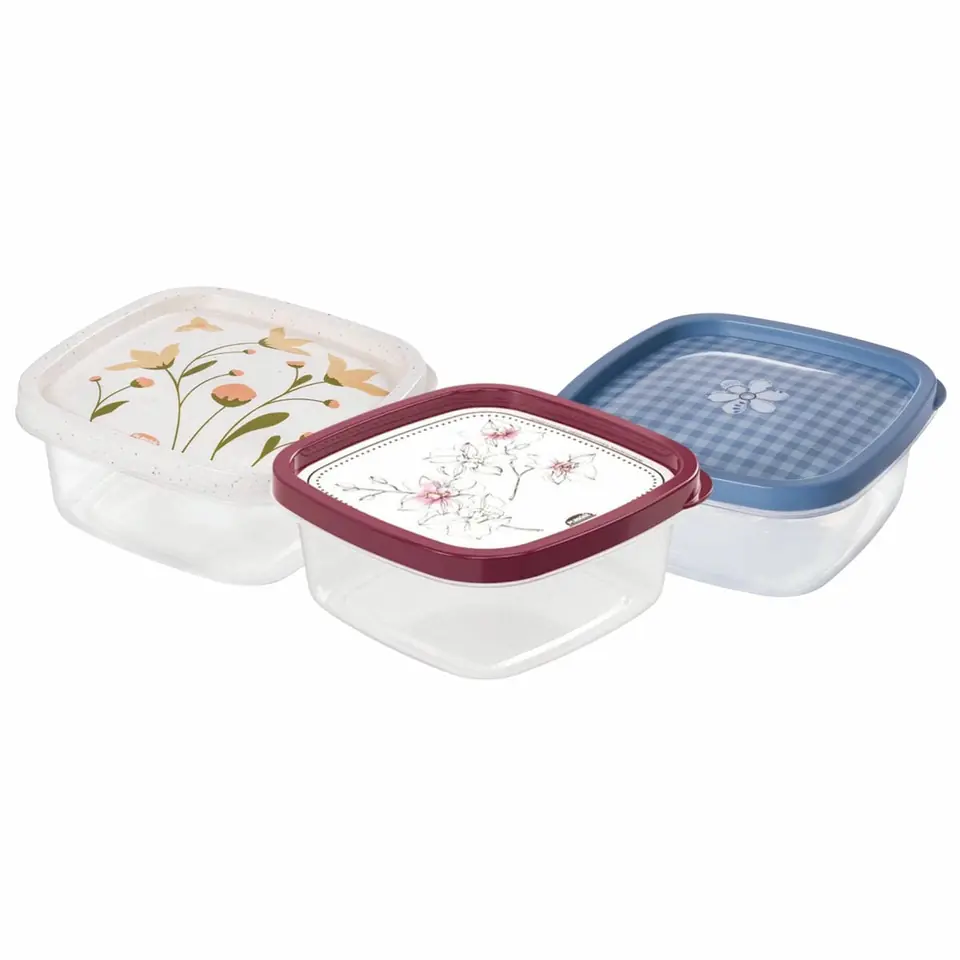 Pote Recipiente Cuadrado 580 ml Clic Decora Plasutil