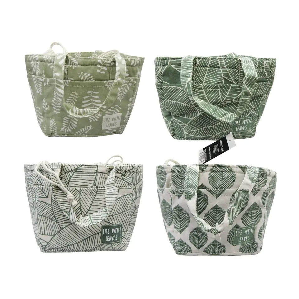 Mochila Lonchera Adulto Térmica Diseño Hojas 21 X 14 X 20