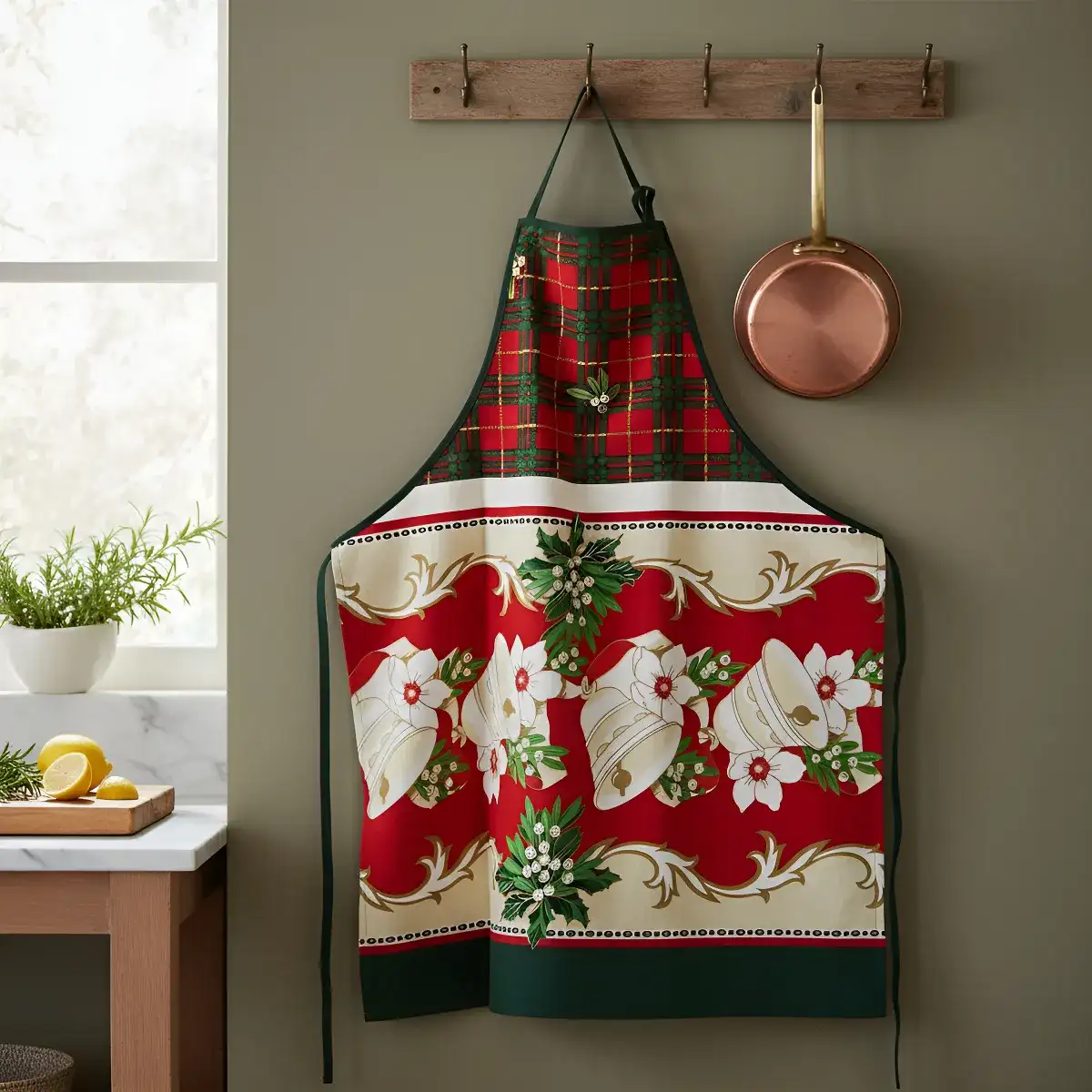 Delantal Con Peto Waterproof H&k Con Motivo Navideño Navidad