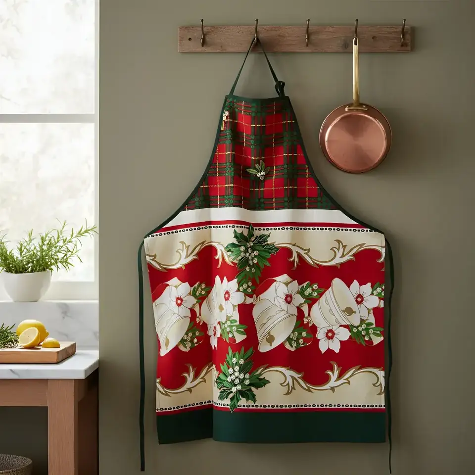 Delantal Con Peto Waterproof H&k Con Motivo Navideño Navidad