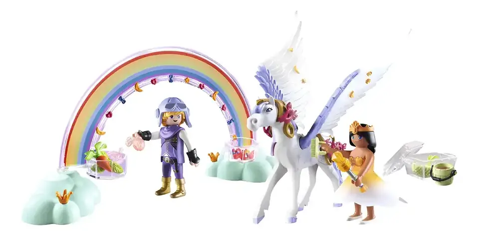 Pegaso Con Arcoíris Playmobil 85 Piezas Con Figuras Juguete