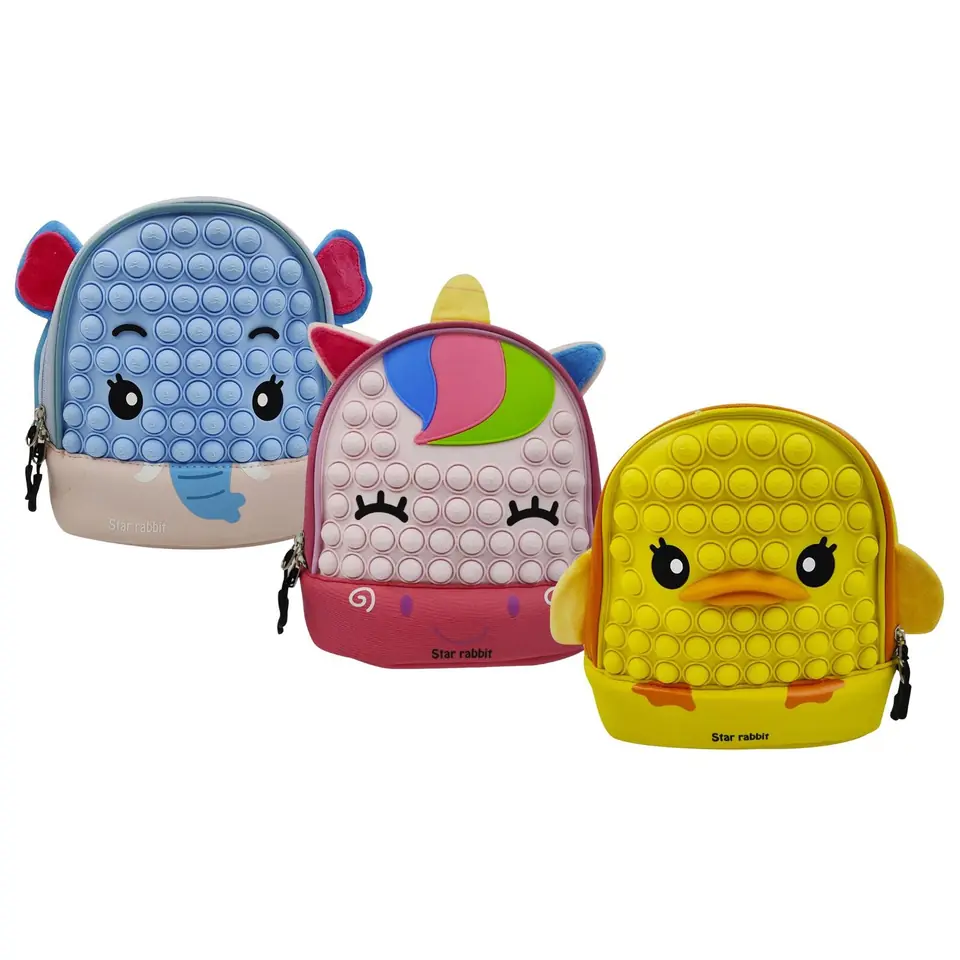 Mochila Infantil Pop It De Animales 21x22 Cm