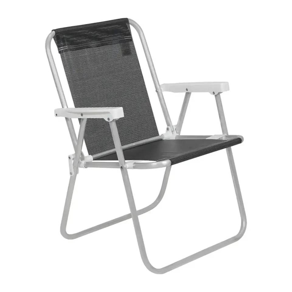 Silla Plegable De Aluminio 1 Posición Playa 54x53x71 Cm