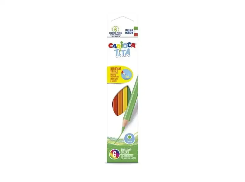 Lápices De Colores Carioca Tita Caja X 6 Colores