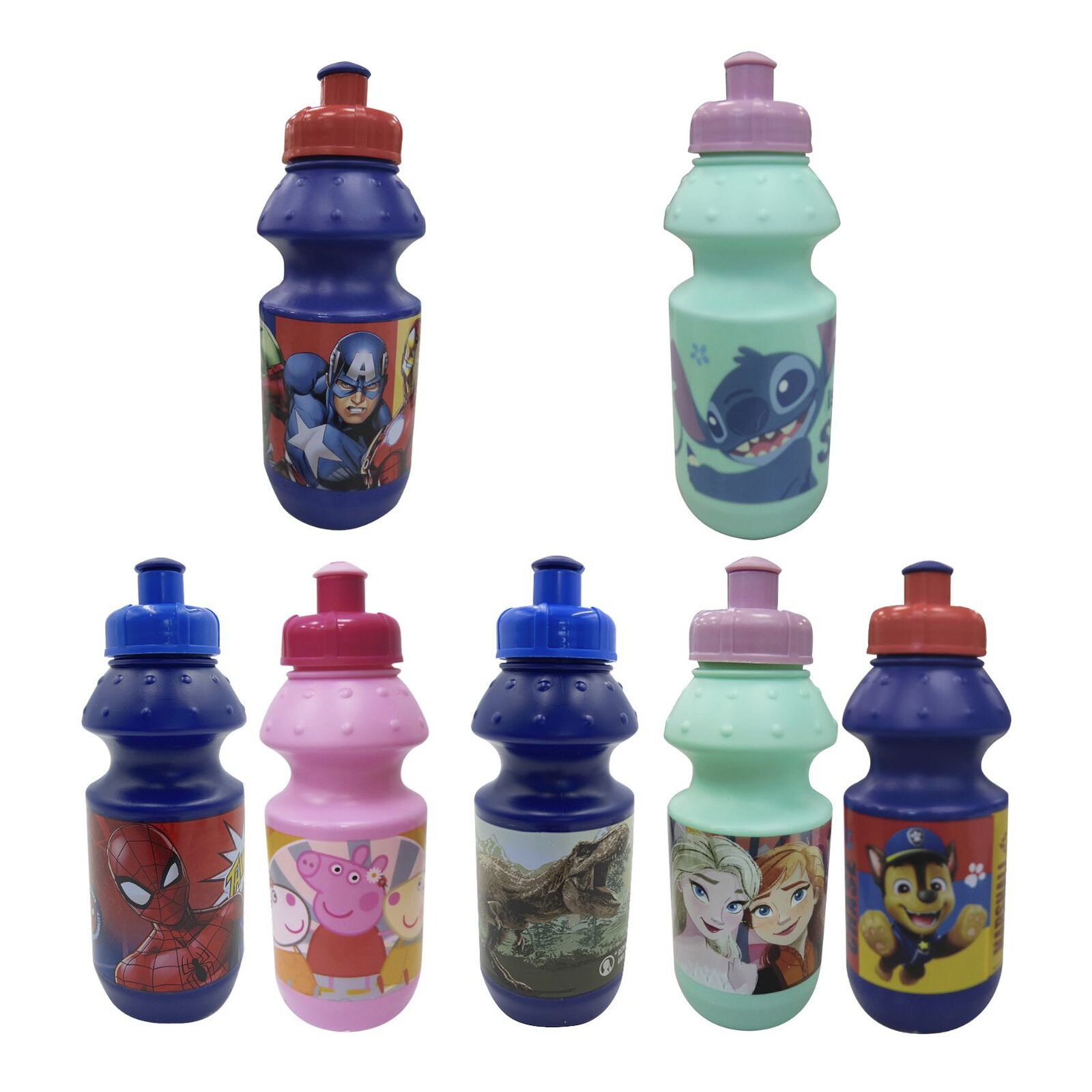Botella Plástico Sport 350 Ml Varios Personajes