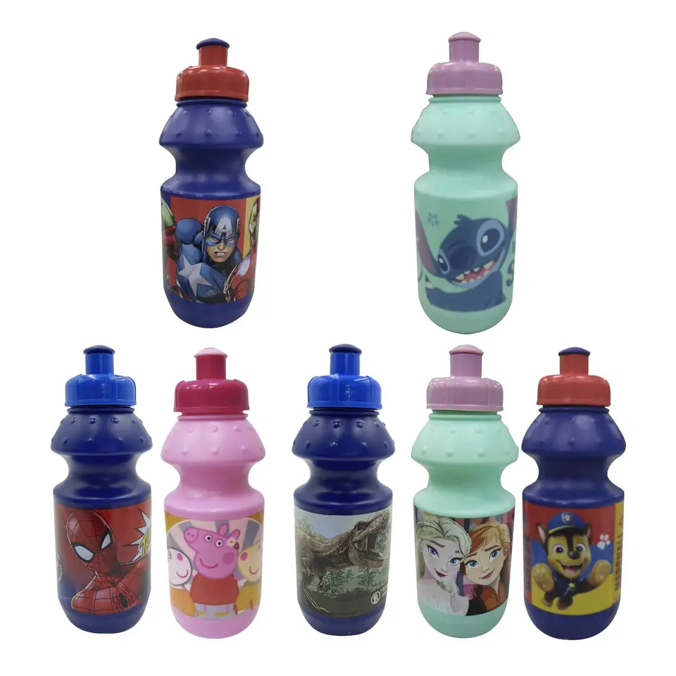 Botella Plástico Sport 350 Ml Varios Personajes