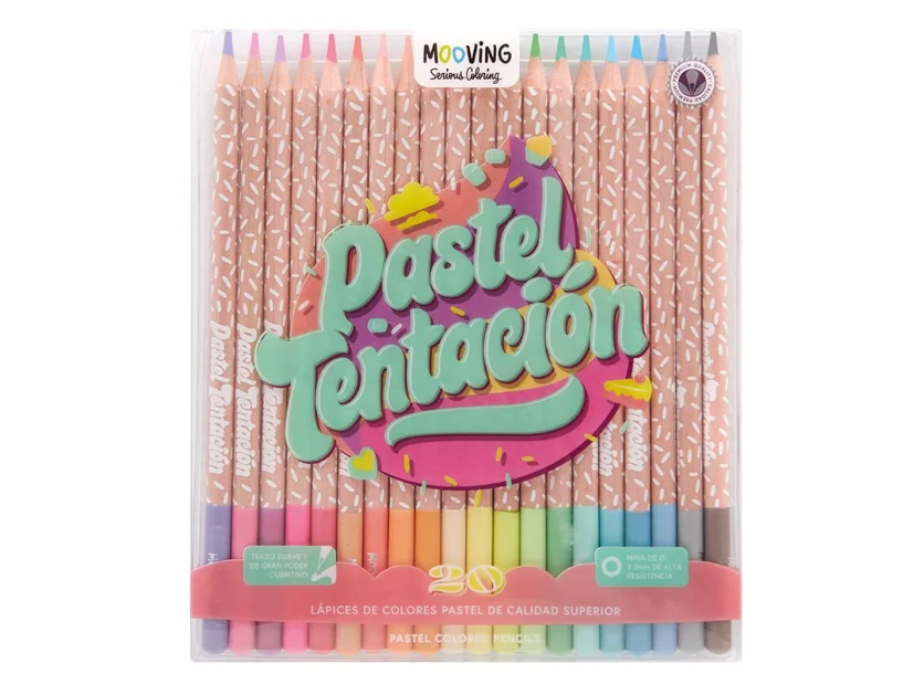 Pack 20 Lapices Colores Pastel Tentación Mooving
