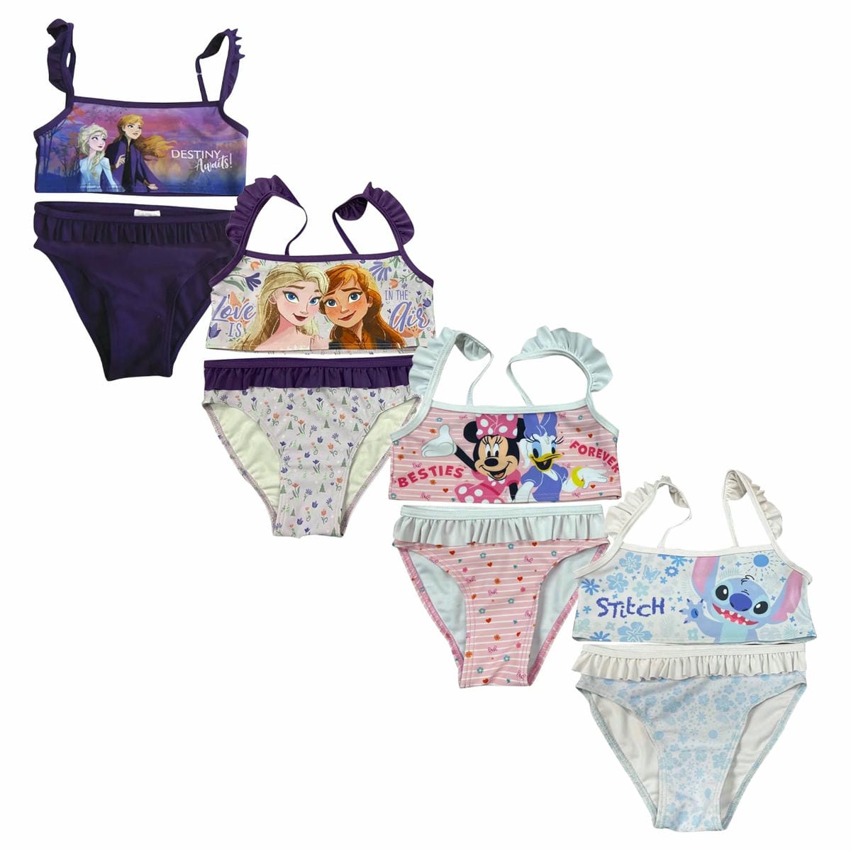 Traje Baño Malla Infantil Bikini 2 Pzas Talle 2 A 10