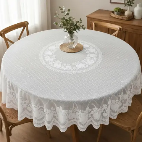 Mantel Redondo 180 Cm Encaje Circular Decoracion