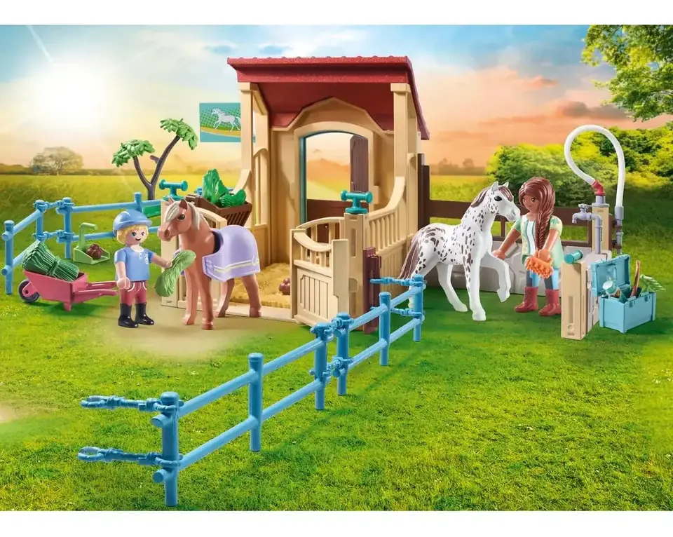 Establo De Caballos Playmobil 100 Piezas Con Figuras Juguete