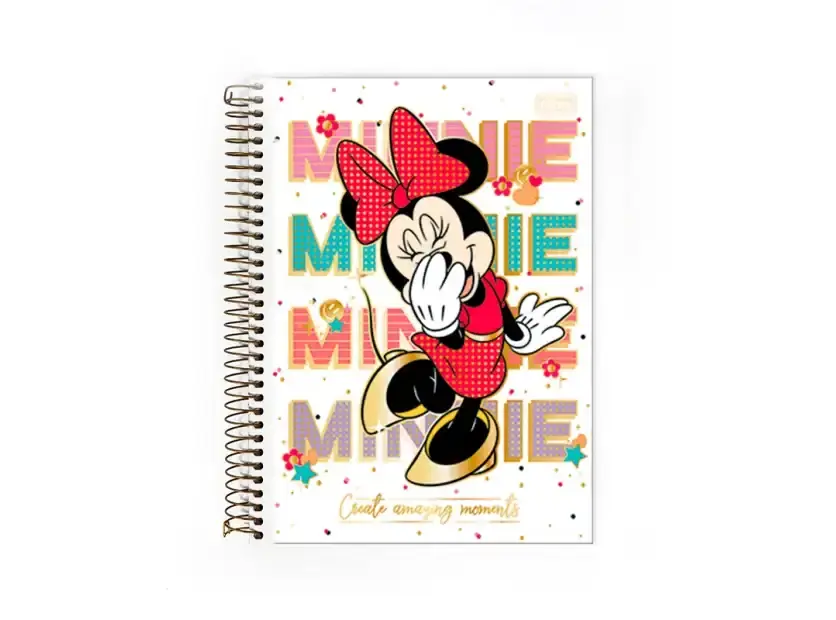 Cuadernola Tilibra Minnie Mouse Tapa Dura Raya Espiral 160 H