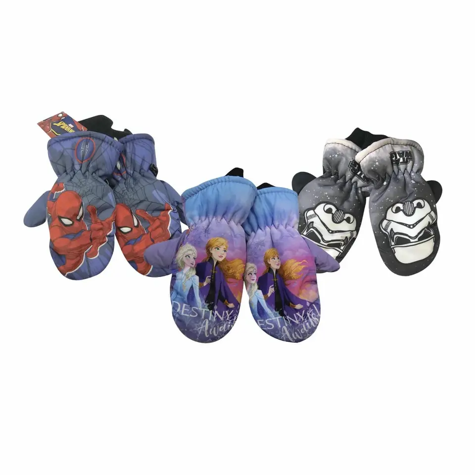 Guantes Mitones Infantiles 3 A 6 Años Oficiales Varios Personajes