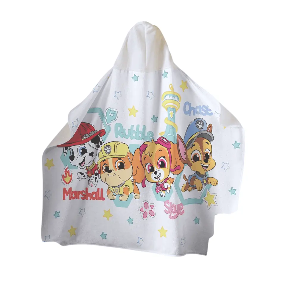 Toalla con Capucha Bebe 90 x 70 cm Algodon Paw Patrol