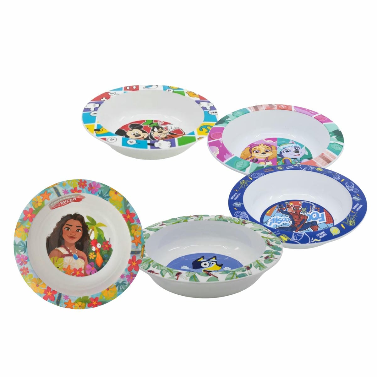 Plato Hondo Bowl Microondas 16 Cm Varios Personajes