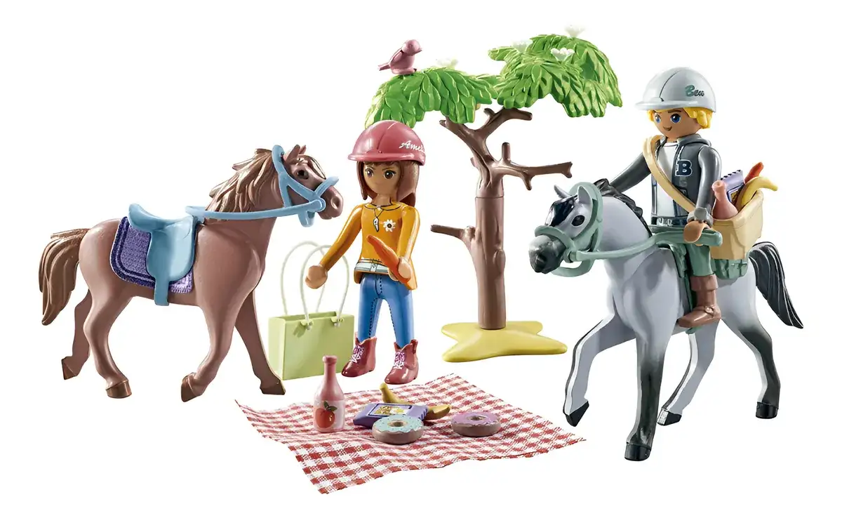 Cabalgata Con Picnic Playmobil 43 Piezas Con Figuras Juguete