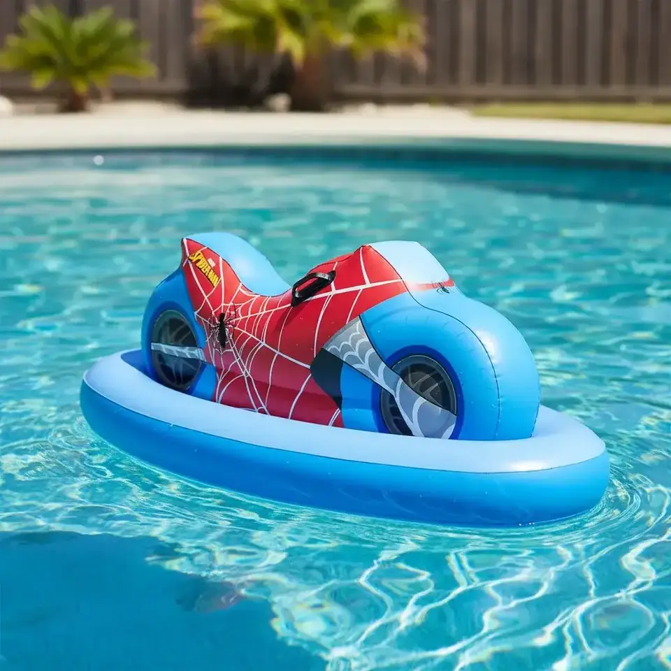 Bote Inflable Bestway Forma De Moto Diseño Spiderman 45 Kg
