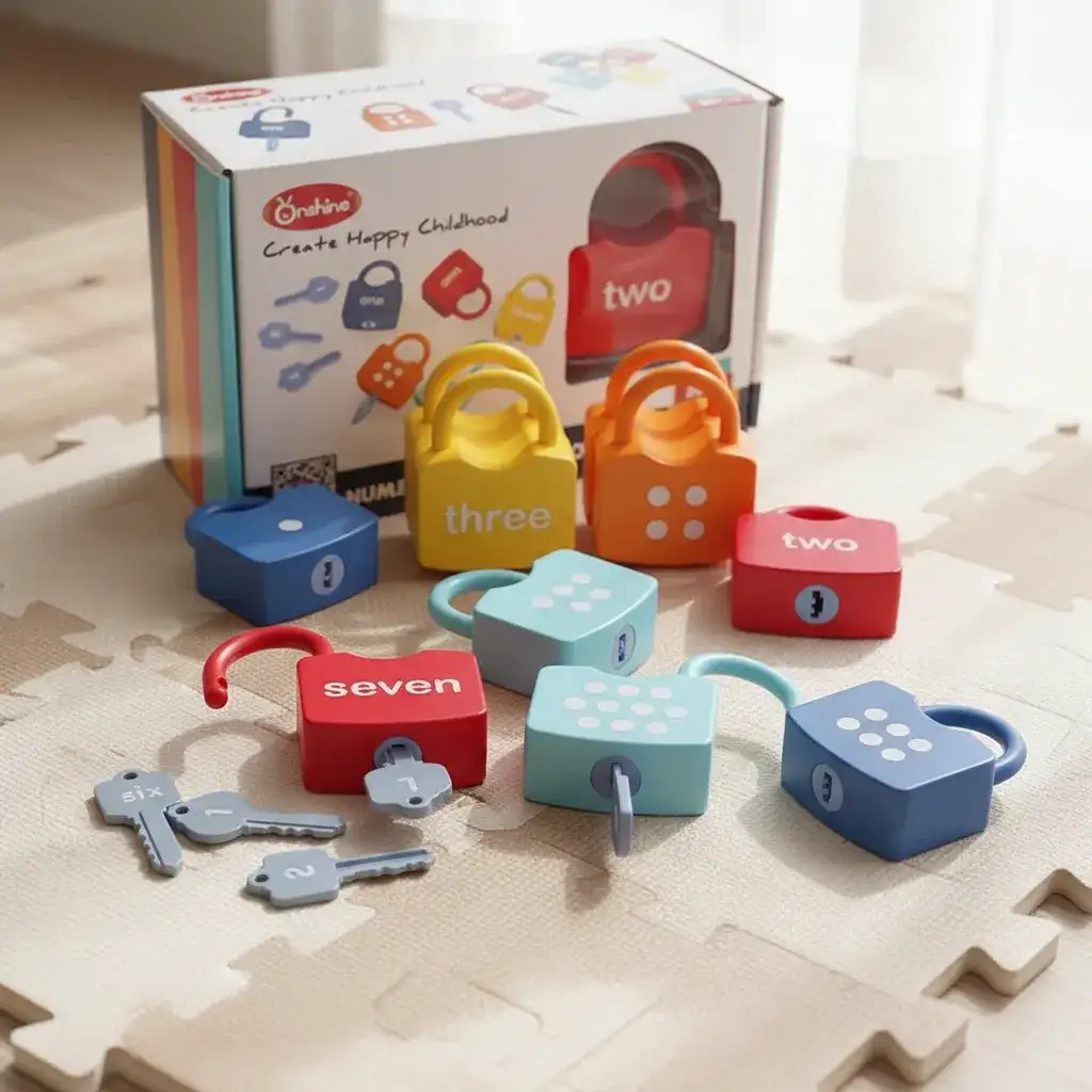 Juguete Set X10 Candados Con Llaves Número Inglés + 36 Meses