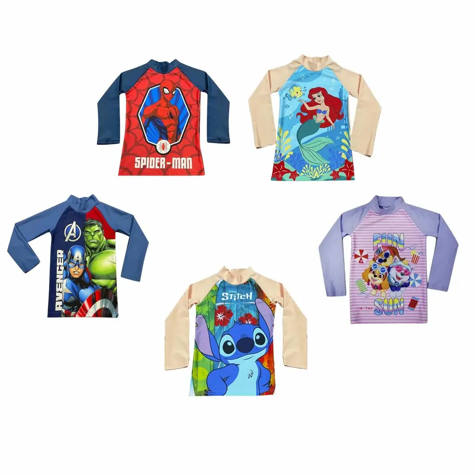 Traje Baño Malla Remera Manga Larga Protección Uv 50 Talles 2 al 10