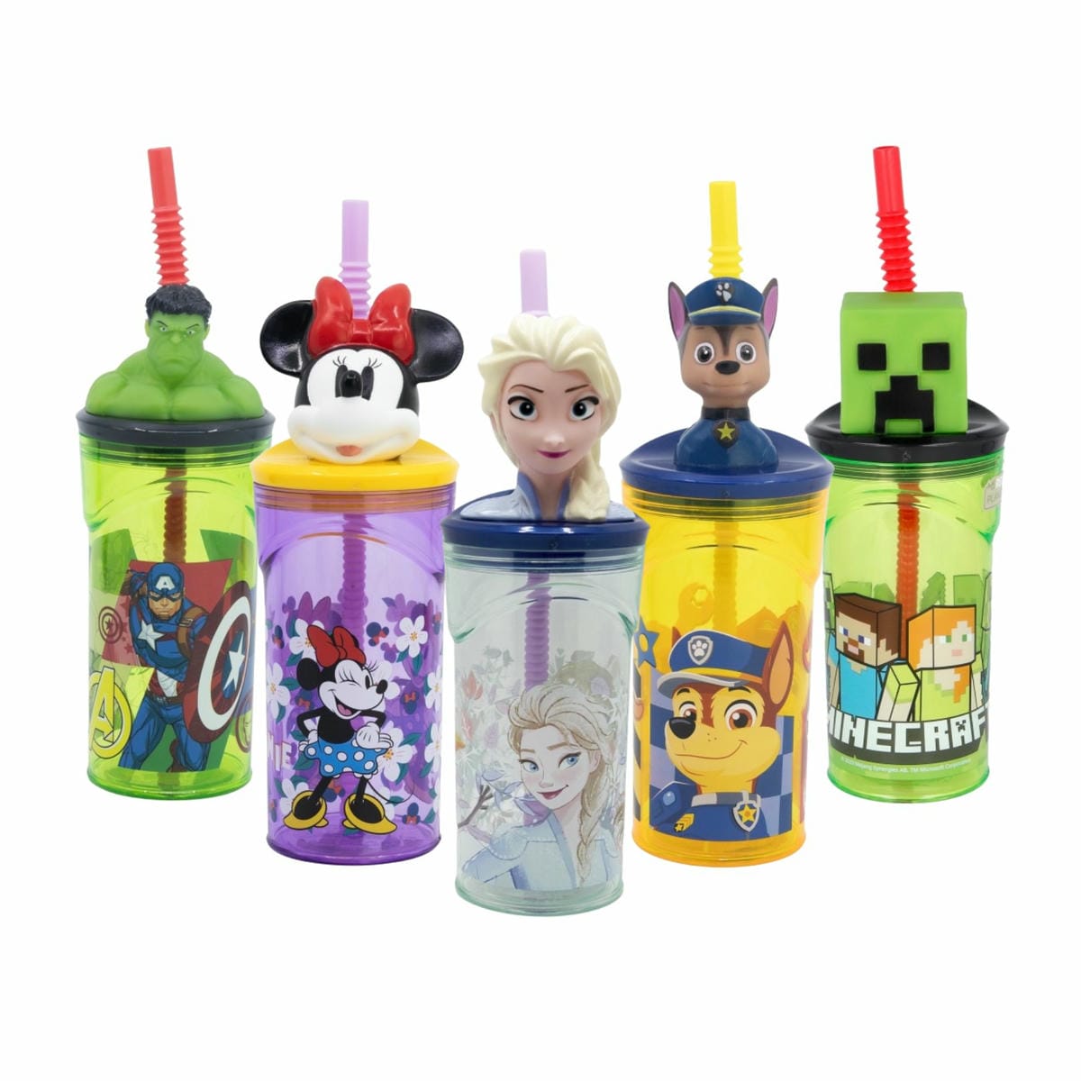 Vaso Alto Con Forma 3d 18 Cm 360ml Pajita