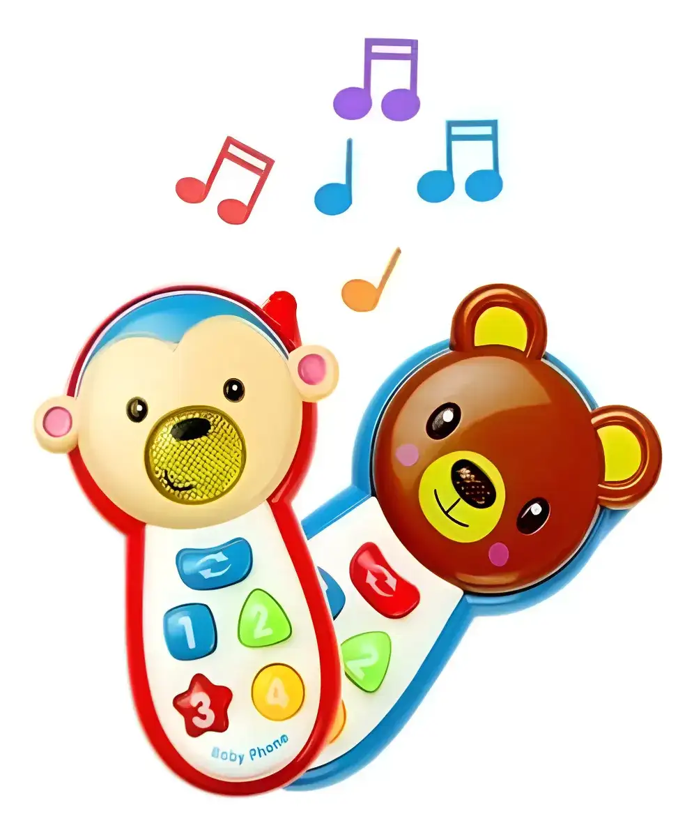 Teléfono Musical Para Bebé Juguete Diseño Surtido Oso Mono