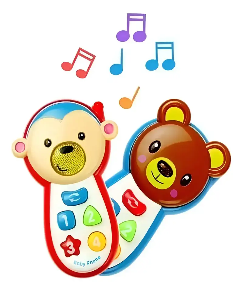 Teléfono Musical Para Bebé Juguete Diseño Surtido Oso Mono