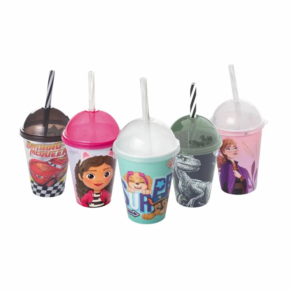Vaso Plástico Milk Shake 280 Ml Plasutil Varios Personajes