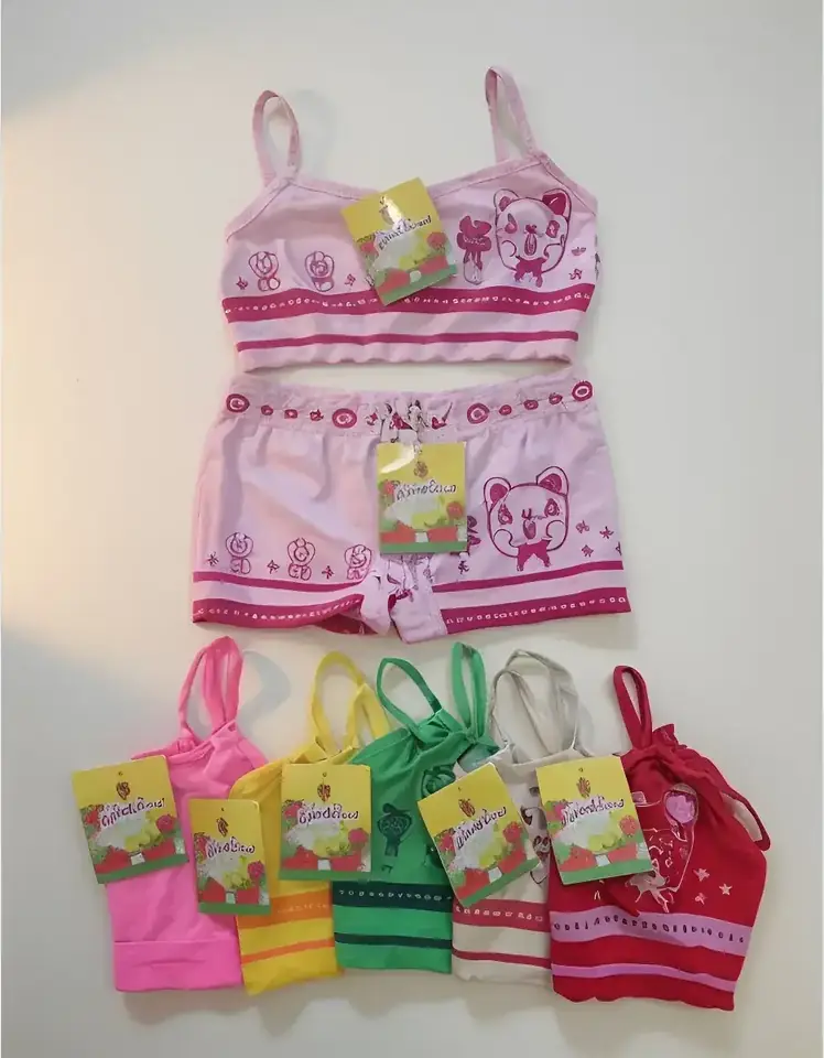 Conjunto Juvenil Niña Sosten Bombacha Boxer Microfibra 4-11