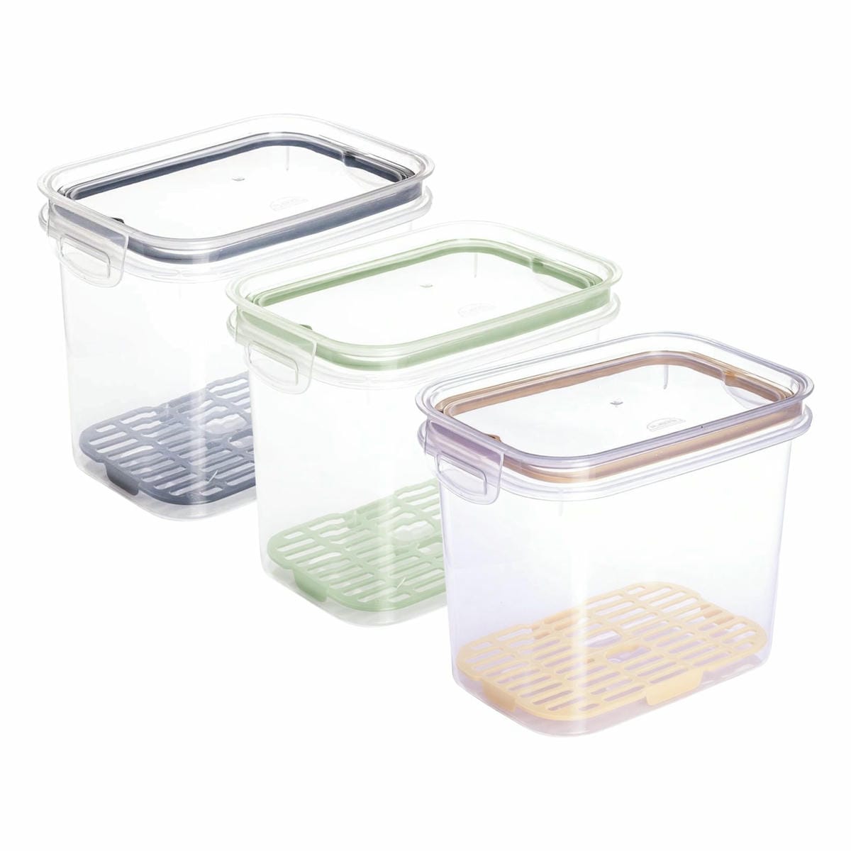 Pote Recipiente Traba Mas Rectangular Dos Broches con Rejilla 1,8 L