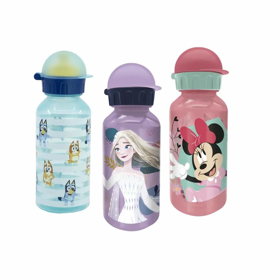 Botella School 370 Ml 18,5 X 6,5 Cm Varios Personajes