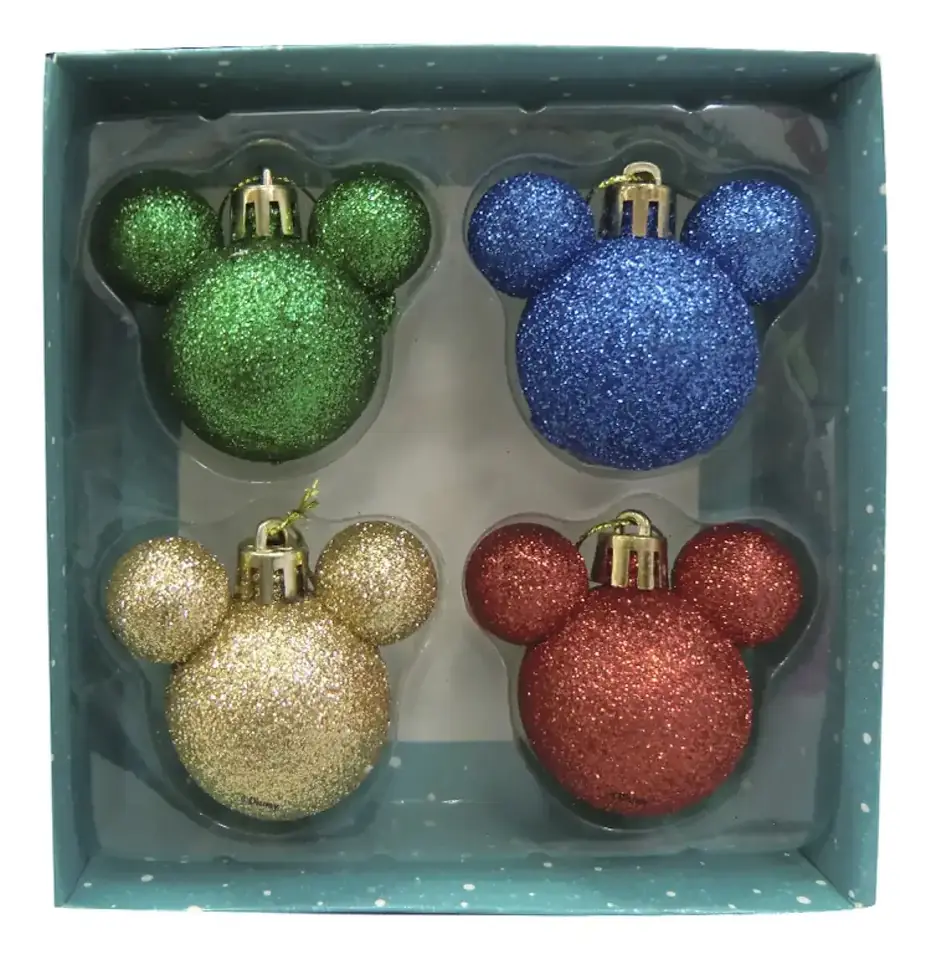 Pack X 4 Chirimbolos Bolas 5 Cm Con Forma Mickey Mouse