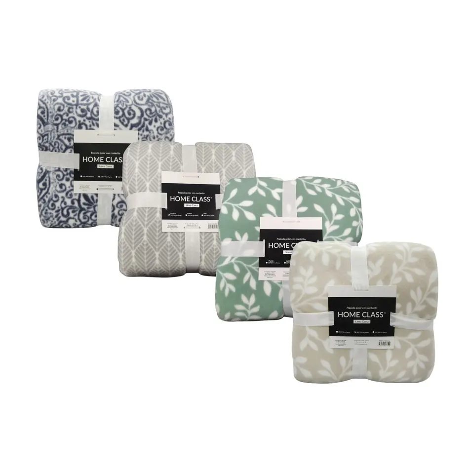 Frazada Polar con Corderito Home Class 1 Plaza / 1 Plaza y Media 150 x 240 cm