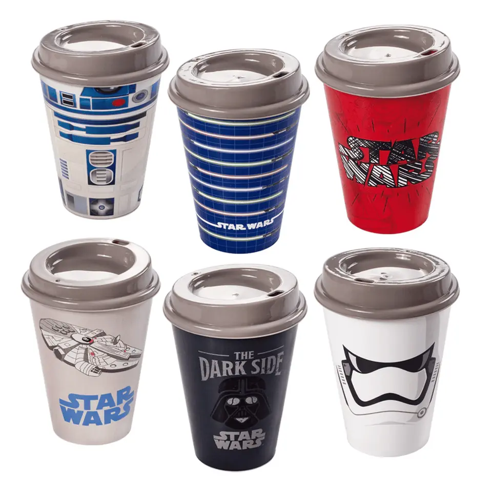 Vaso Plástico Para Café 270 ml Plasutil Varios Personajes