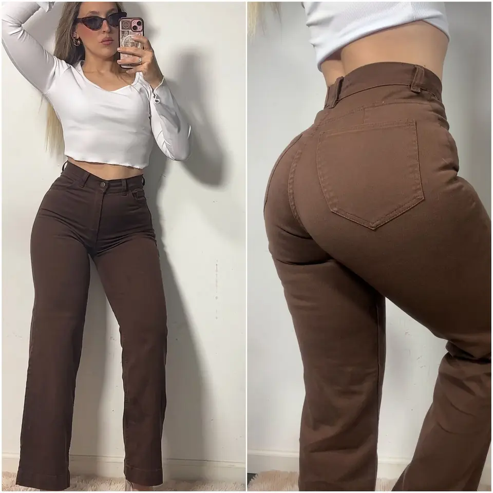 Pantalón wid leg chocolate