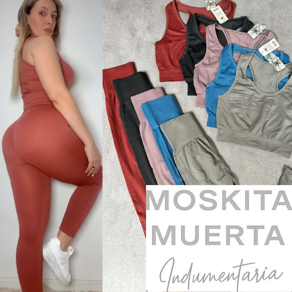 Conjunto de Gym calza levanta cola mas top