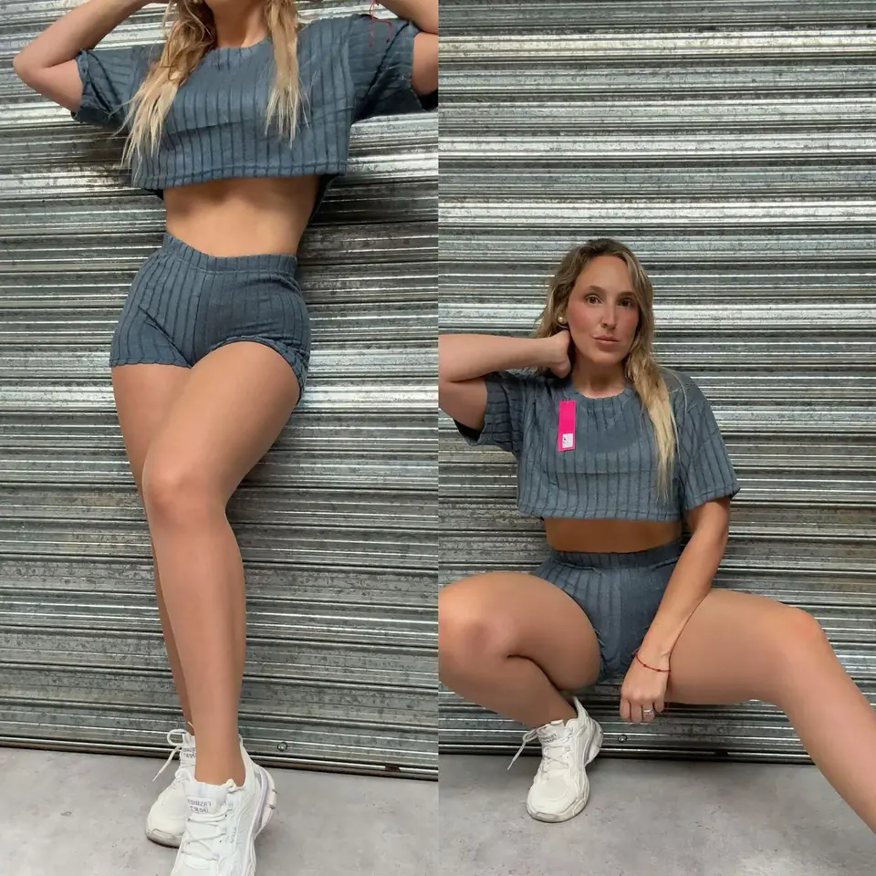 Conjunto short mas remera