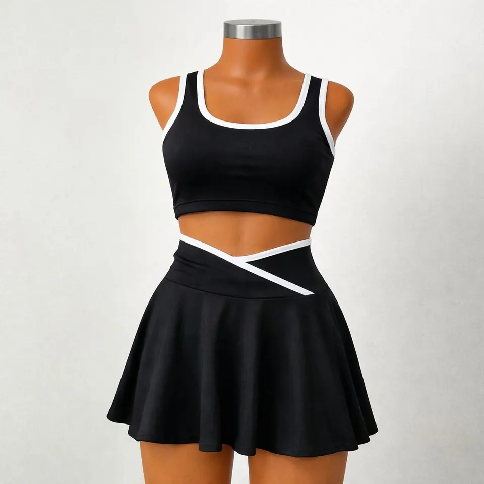 Short pollera con musculosa