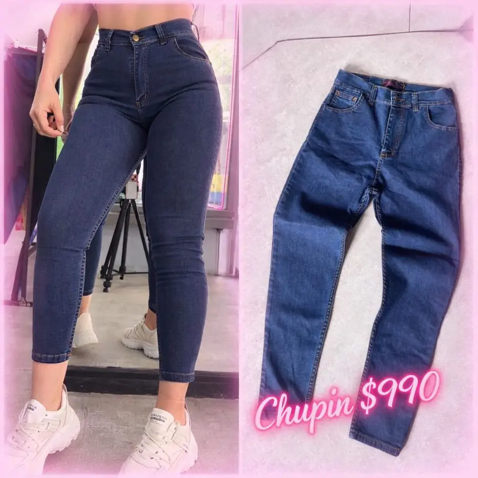 Jeans chupin oscuro