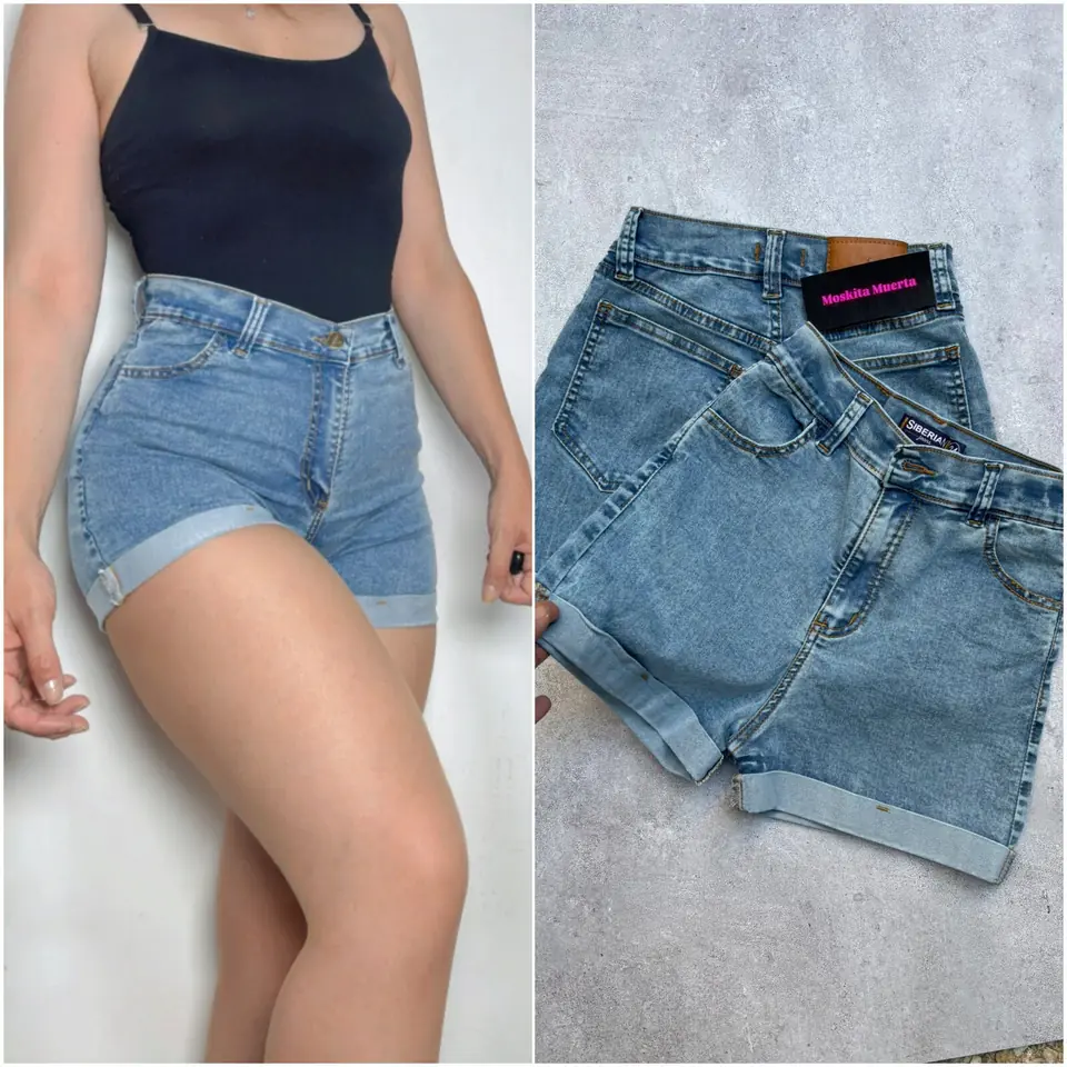 Short de jeans elastizado