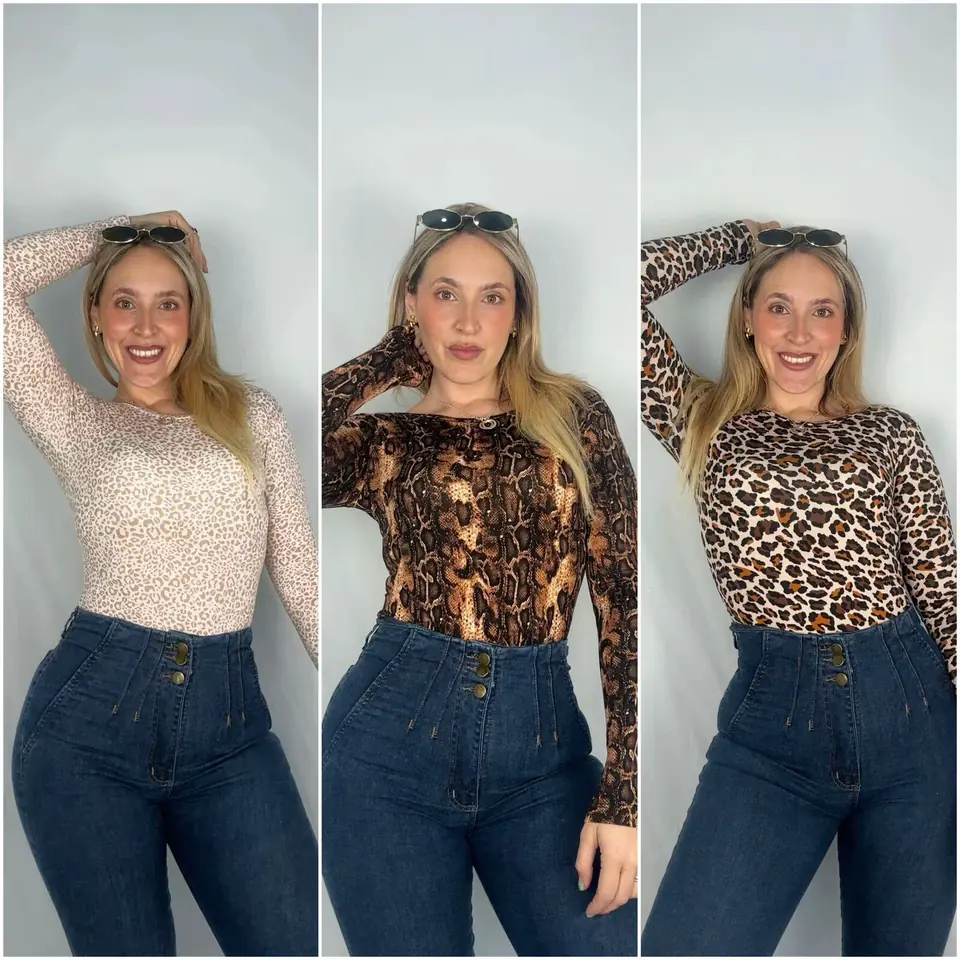 Bodys Estampados manga larga